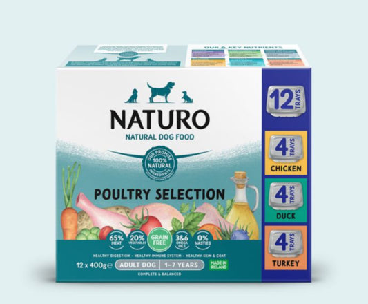 Naturo Adult Dog Poultry Selection Grain Free 400g x 12